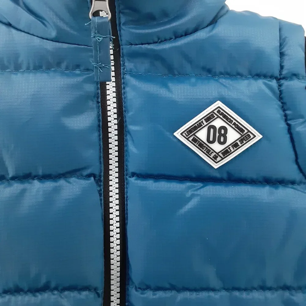 New iXtreme Boys Puffy Vest Hooded Jacket Size 2T‎ Blue & Black Toddler Comfy